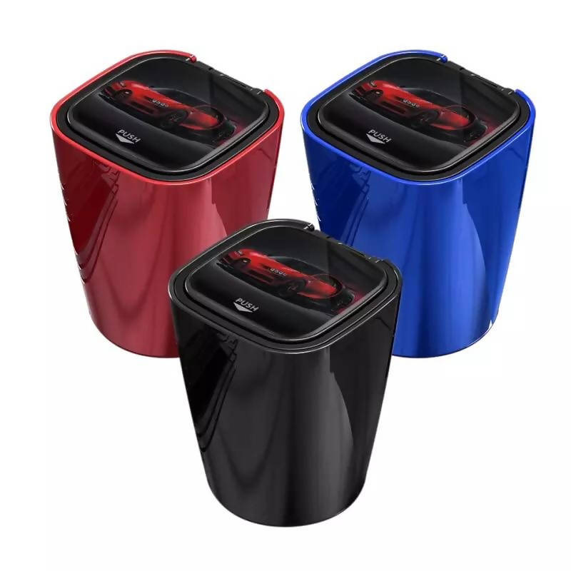 Car ashtray accessories multi function ashtray With Blue LED Light cover automatic smoking car interior flame retardant