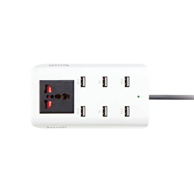 Budi USB Ports 24 Watt Fast Home Charger White