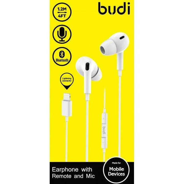 Budi Headphone With Remote And Mic White