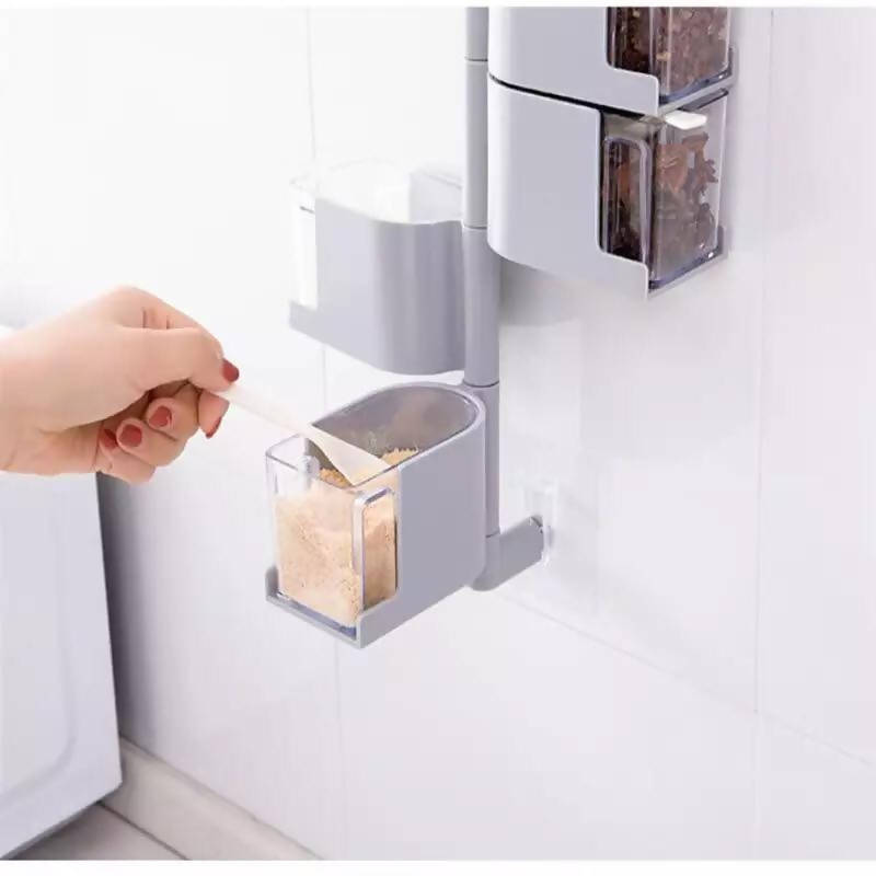 Kitchen Wall-mounted Seasoning box set Household supplies Spice jar storage box