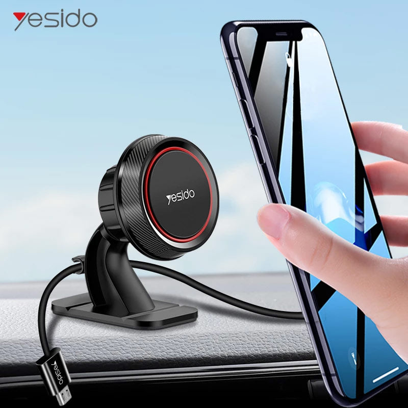 Yesido Magnetic Suction Bracket Black Color Works with Smart Phones Model - C60