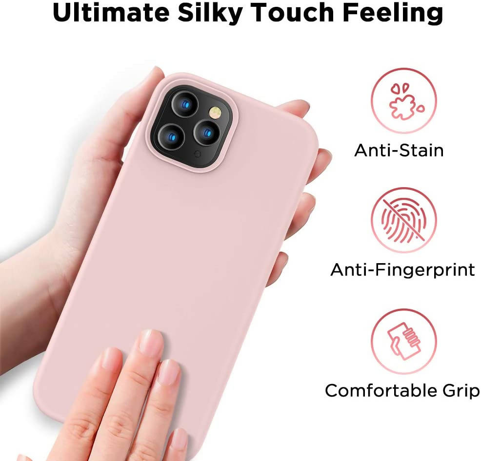 Margoun iPhone 12 & 12 Pro Silicone Case Pink Sand