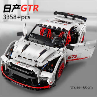 DHL 13172 3358PCS MOC The Nismo Nissan GTR GT3 Speed Racing Sport Car Model Building Blocks Toys