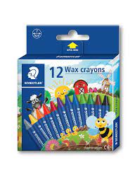 STAEDTLER JUMBO WAX CRAYONS 12 COLOURS