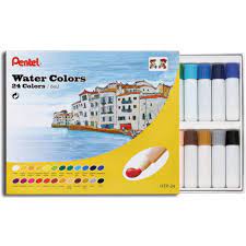 Watercolor In Tube Case W 24 Colors