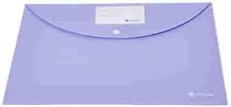 Document Bag Opaque With Namecard and Button Purple