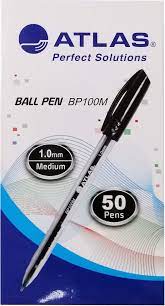 Atlas Ball Pen 1.0mm Medium BX 50 Black