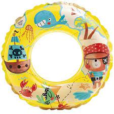 Intex  Inflatable Cartoon Float Transparent Swimming Tube Rings