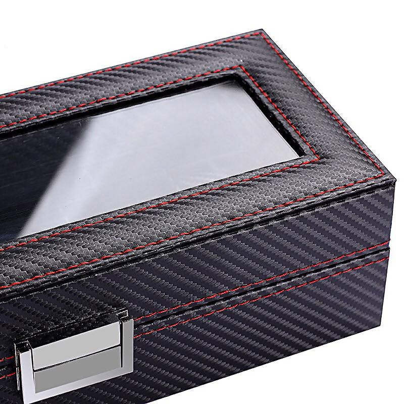 Watch Organizer Box In Black WB-06 | watch storage | box | jewelry box | timepiece storage | luxury accessories | organizational products | elegant design | secure lock | Halabh.com