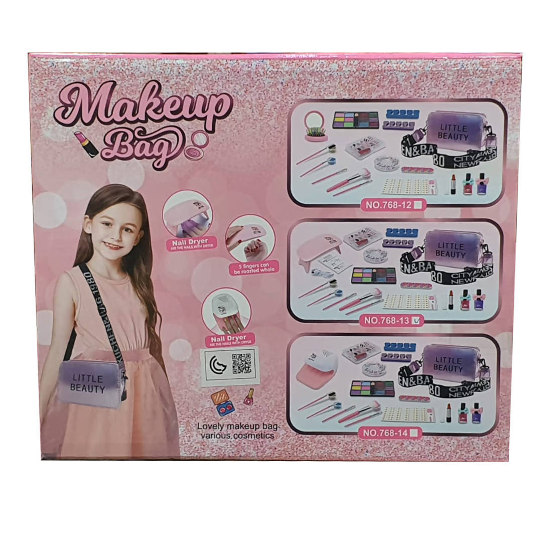 Kids Makeup Kit for Girl , Washable Makeup Toy USB Fast Drying Nail Machine Makeup Brush Girl Gift Toy