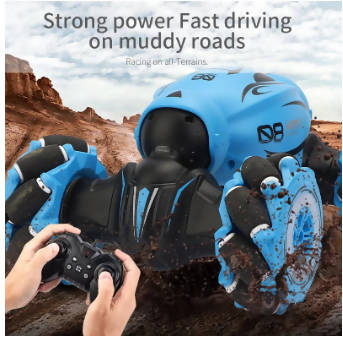 Gesture Induction RC Twisting Car 2.4G Double Sided Driving Remote Control Deformation Off Road Drifting Stunt Car Children Toy