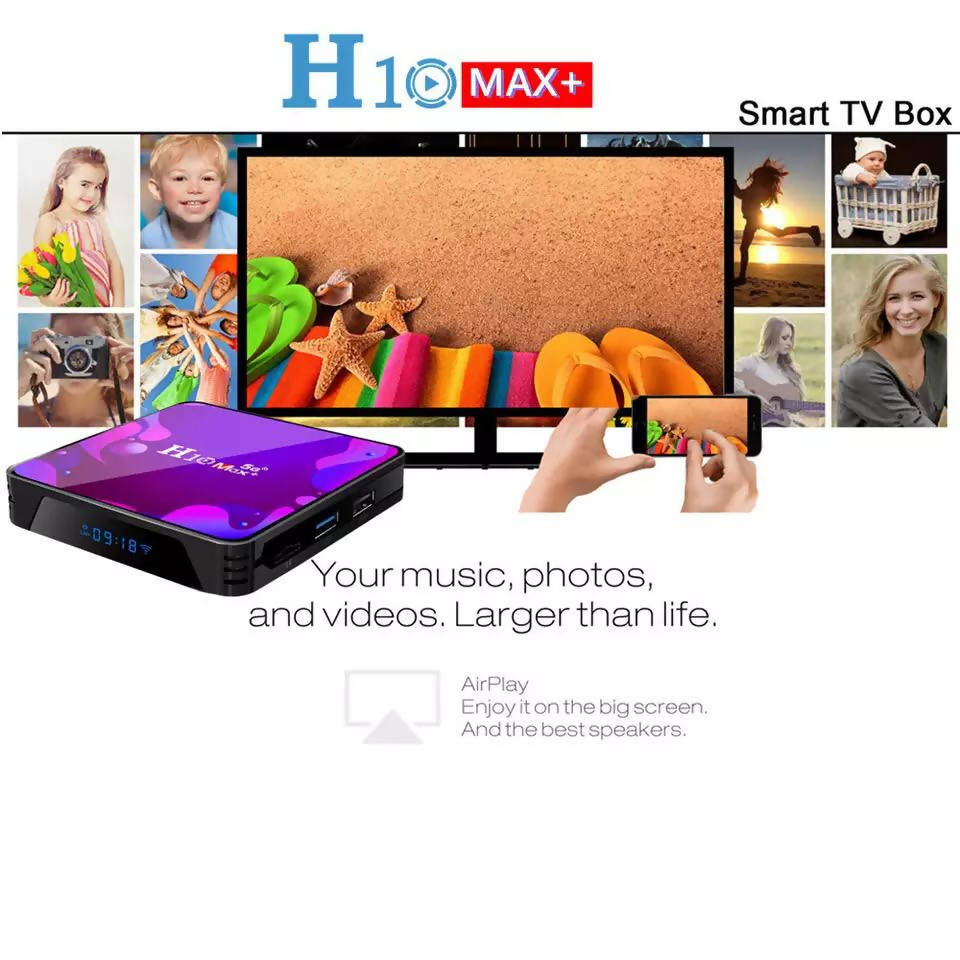 H10 Max plus Smart TV BOX Android 10 Set top Box 2.4G 5G Wifi tvbox Allwinner H313 4K Media Player Fast App Android TV Receiver