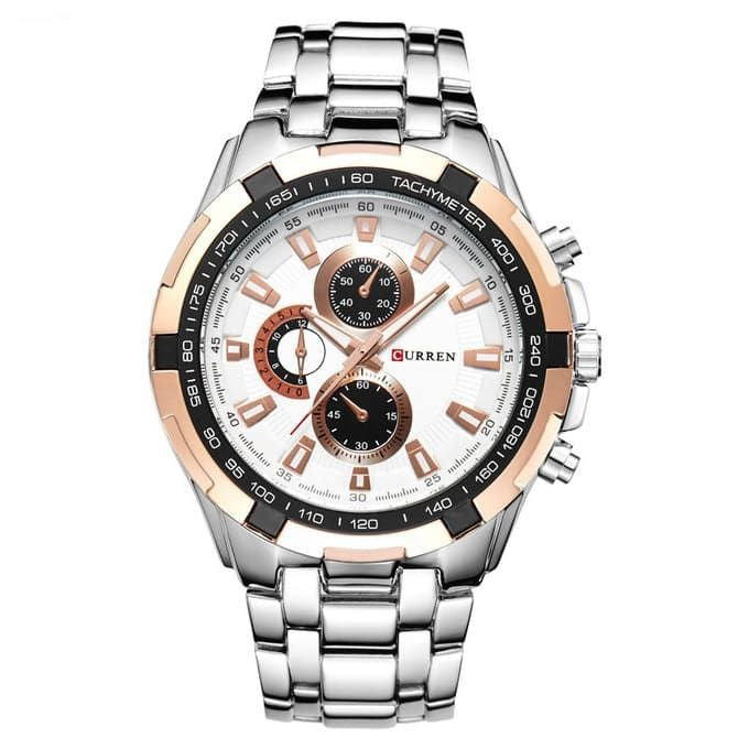 Curren Men's Watch CRN8023S | Stainless Steel | Mesh Strap | Water-Resistant | Minimal | Quartz Movement | Lifestyle | Business | Scratch-resistant | Fashionable | Halabh