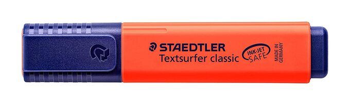 Staedtler Textsurfer Classic Highlighter Pen - Red - Box of 10 Pieces ST-364-02