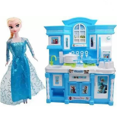 Elsa Doll Refrigerator Battery Powered With Music light Battery Not Included