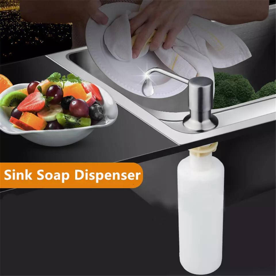 Kitchen Sink Detergent Dispenser Pumps Lotion Dispenser Head Liquid Soap Dispenser for Washing Dish Bathroom Accessories Black