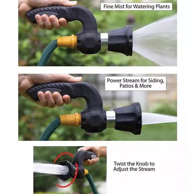 Mighty Power Hose Blaster Fireman'S Nozzle Lawn Garden Super Powerful Home Original Car Washing by BulbHead Wash Water Your Lawn