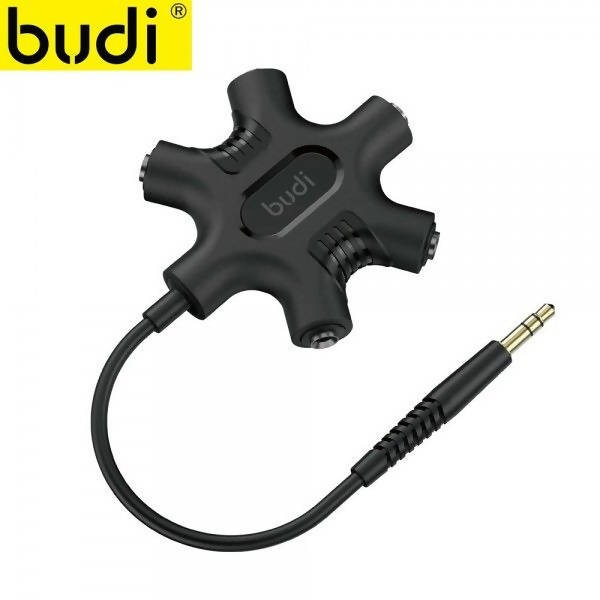 Budi M8J123 Rockstar+AUX Cable - Black