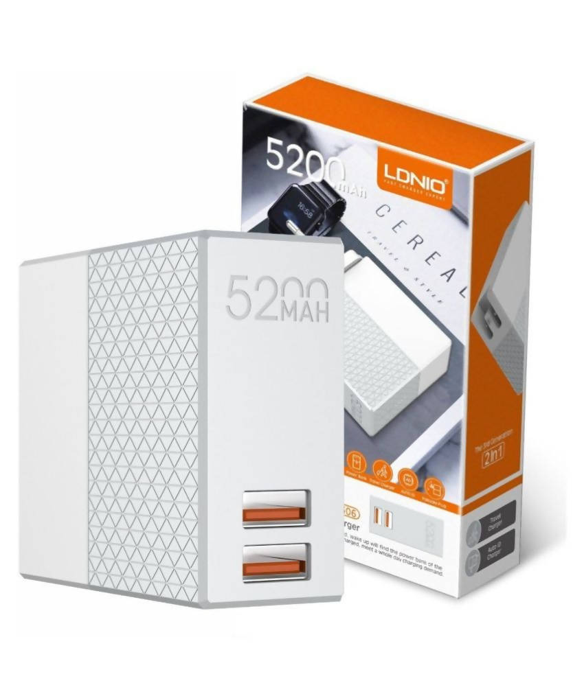 Ldnio 5000  Mah Li-Ion Power Bank White