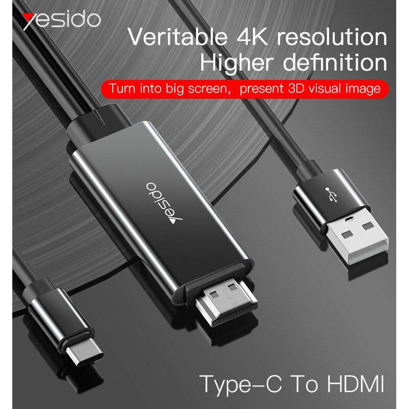 Yesido USB C To HDMI Adapter Black