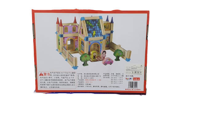 Wooden Building Blocks Construction Wood House Castle Bricks Set Children Educational Blocks Toys for Children Gift Holiday