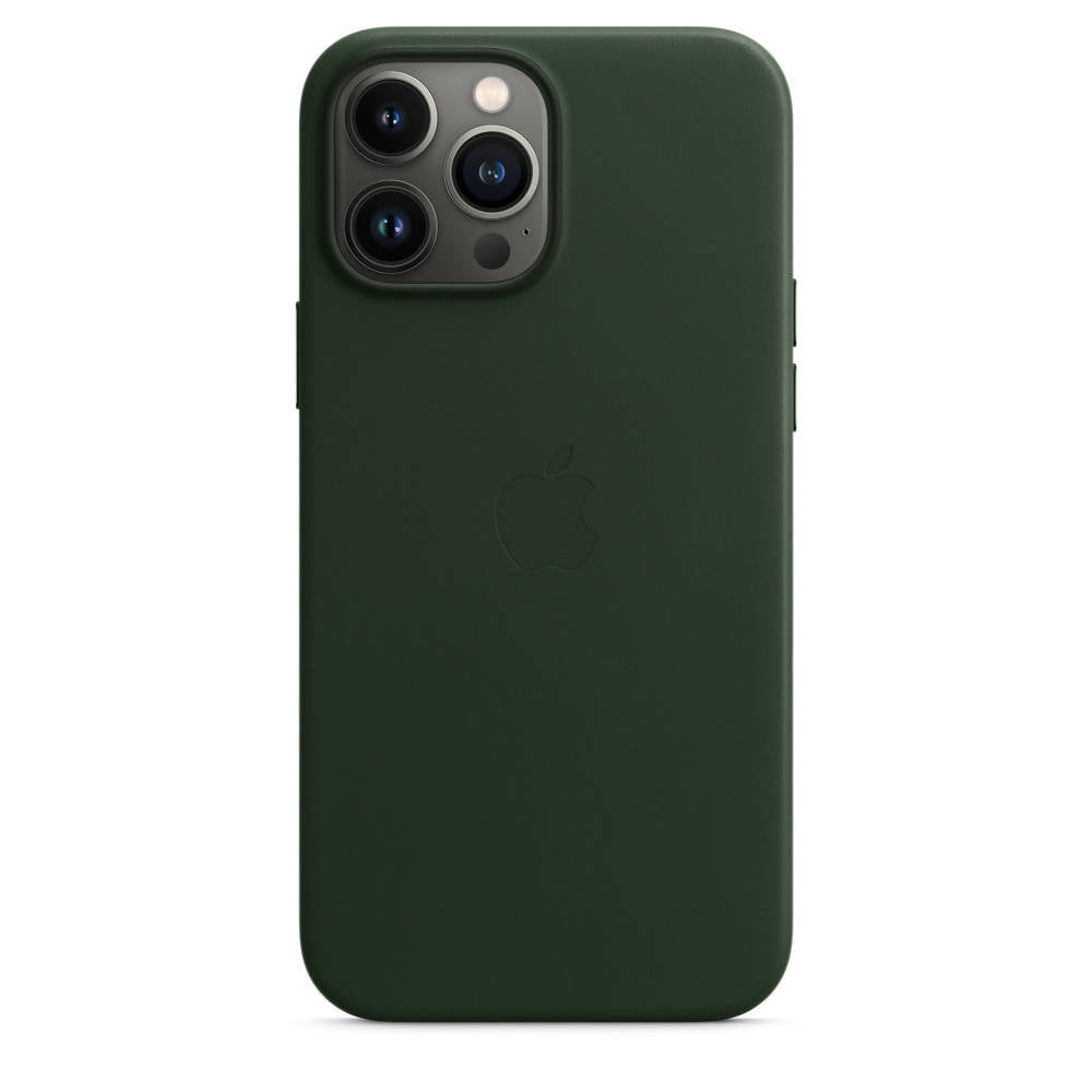 Apple Original iPhone 13 Pro Leather Case With Magsafe Sequoia Green