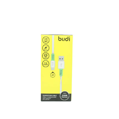 Budi M8J156T USB Type-C 1M 2.4A Faster-WHITE