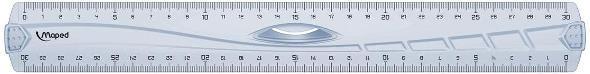 Ruler 30cm Geometric Grip