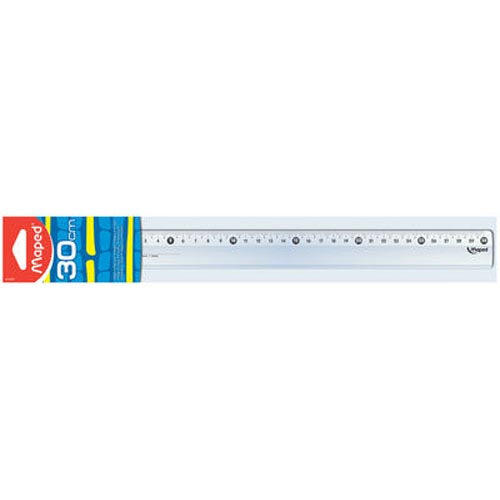 Ruler 30cm Cristal Narrow Flat