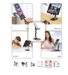 Three Sections Foldable Desk Mobile Phone Holder For iPhone iPad Tablet Flexible Table Desktop Adjustable Cell Smartphone Stand