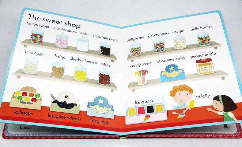 English Picture Board Book My First Word كتاب عن قاموس اللغة الإنجليزية للطعام