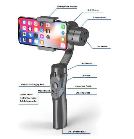 NEW Phone Stabilizing Holder Handhold Gimbal Stabilizer For Samsung Phones Camera Handhold For Phone Accessories