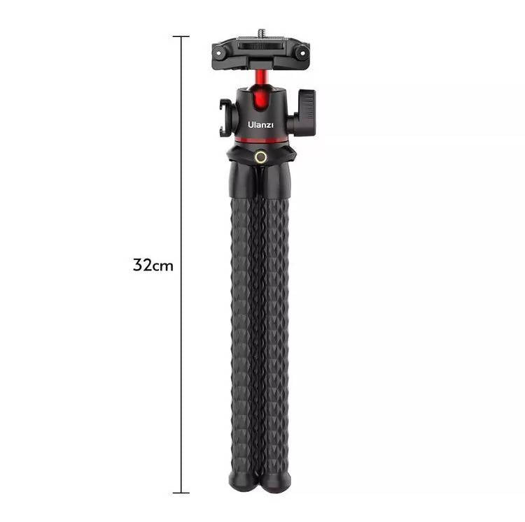 ULANZI MT-33 Flexible Mini Octopus Tripod Cold Shoe Mount Ball Head QR Plate Max. 2KG for Smartphone Camera Live Streaming Vlog