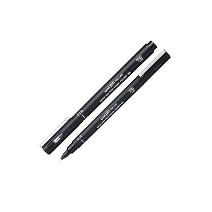 Pin Fineliner Black Uni Mitsubishi