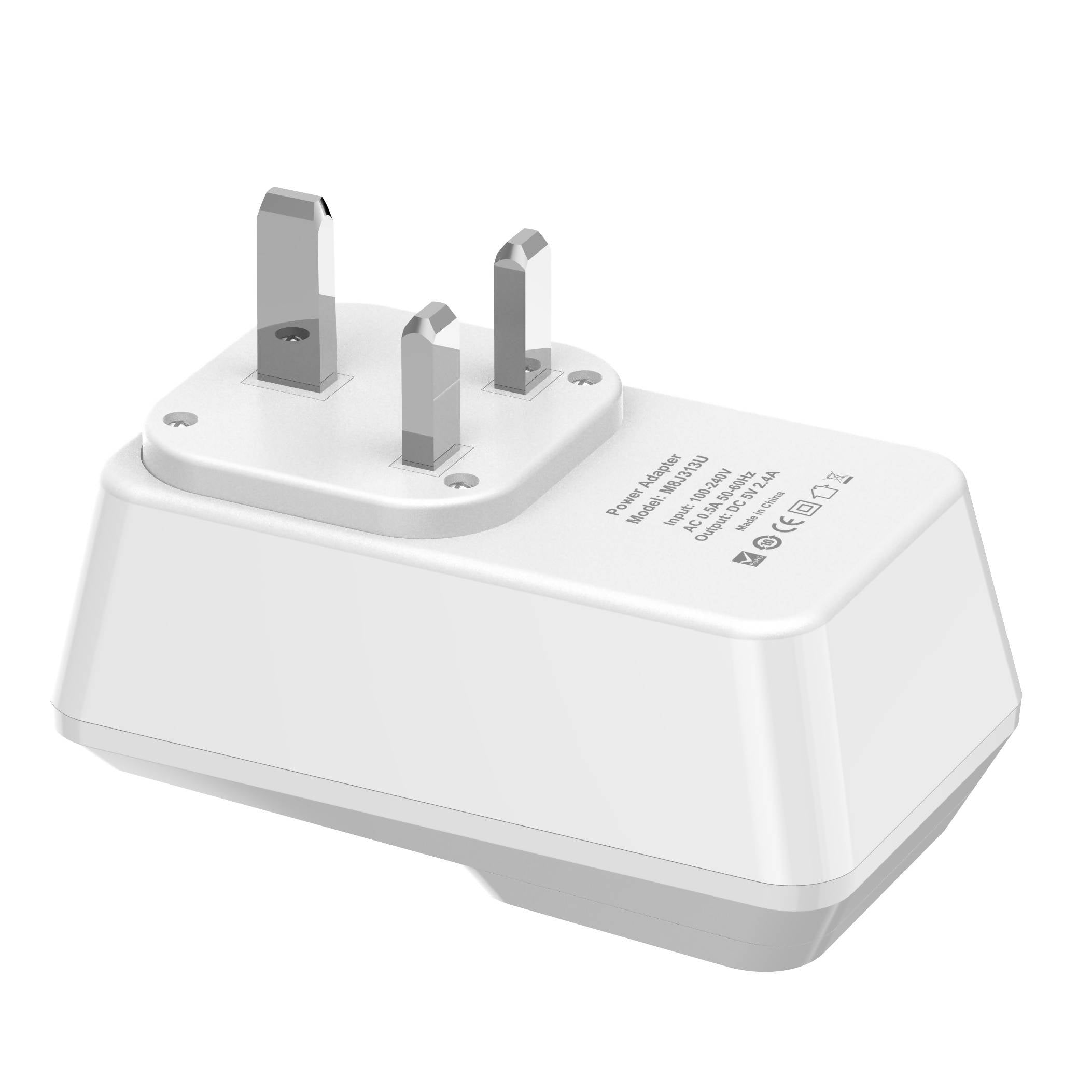 Budi 12W Fixed Timer Fast Home Charger White