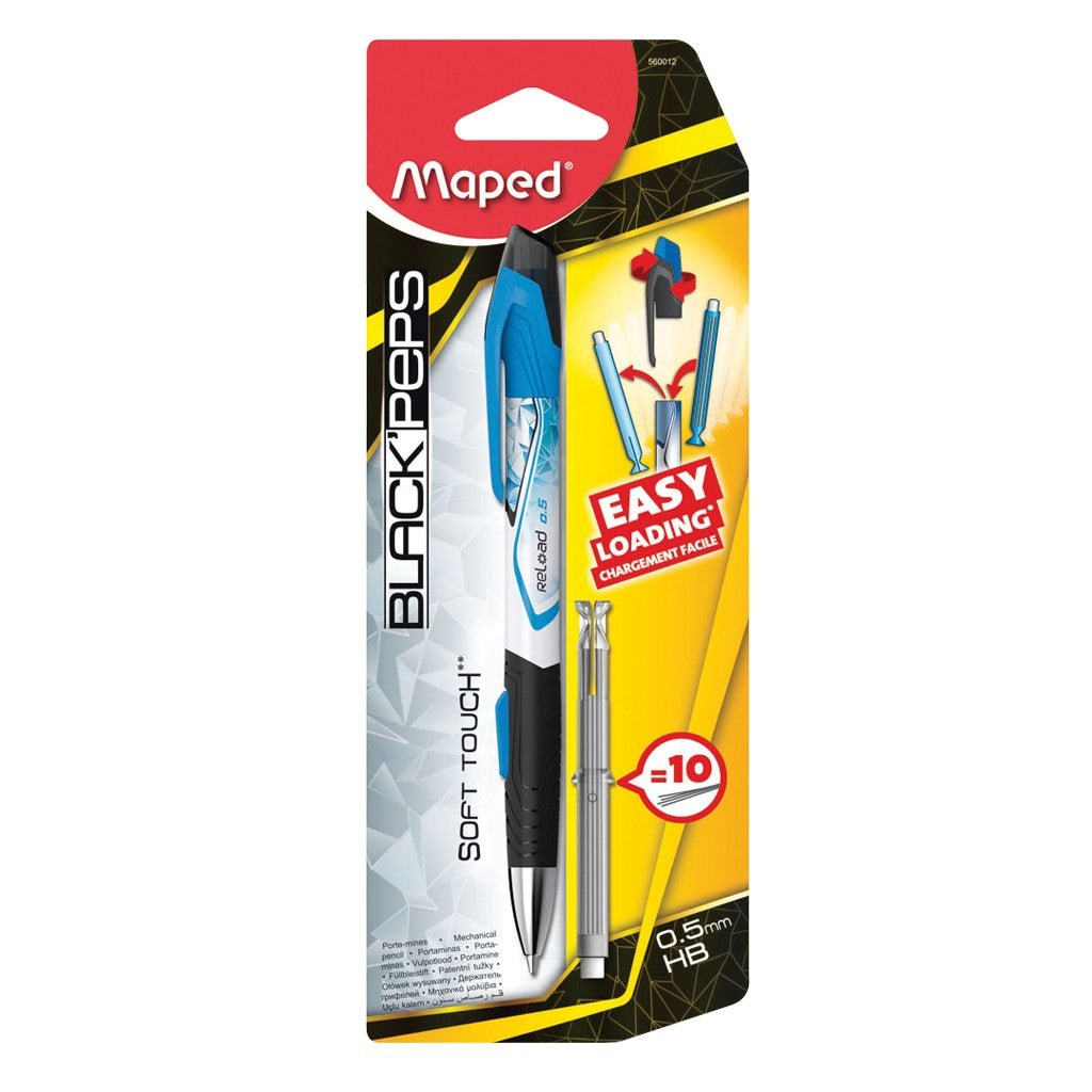 MAPED Mech Pencil 0.5 BlackPeps Reload Lead Bl