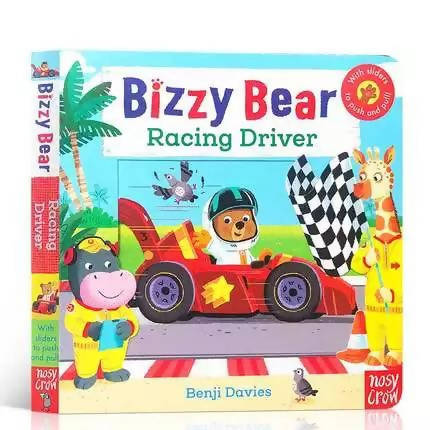 Children Popular Books Bizzy Bear Racing Driver Board Book Colouring English Activity Story Book