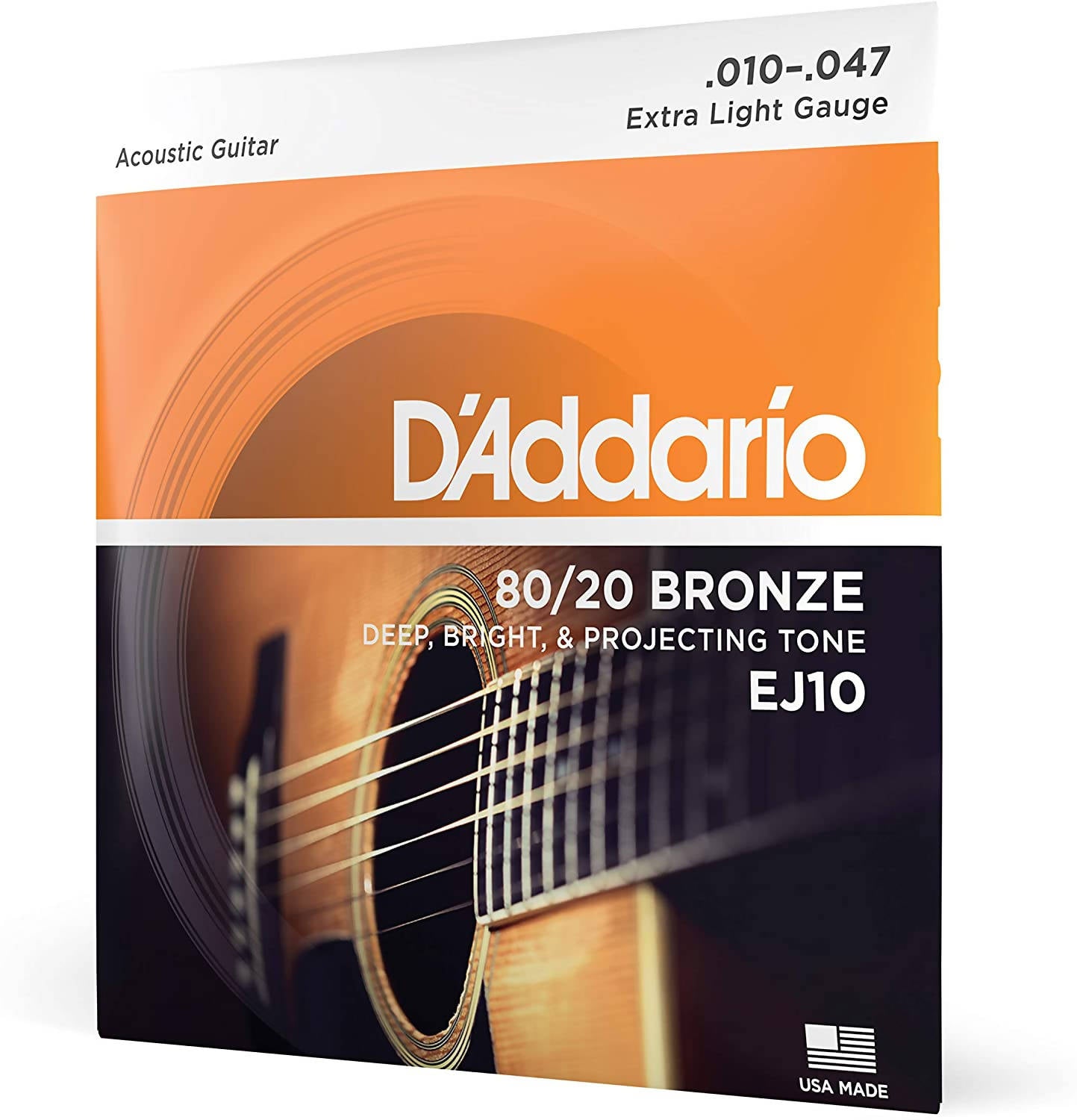 D'Addario EJ10 Bronze Acoustic Guitar Strings Extra Light