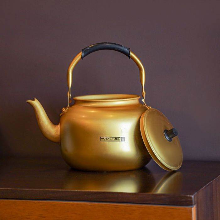 Buy Royalford Golden-Finish Aluminum Tea Kettle | Best Tea Kettle