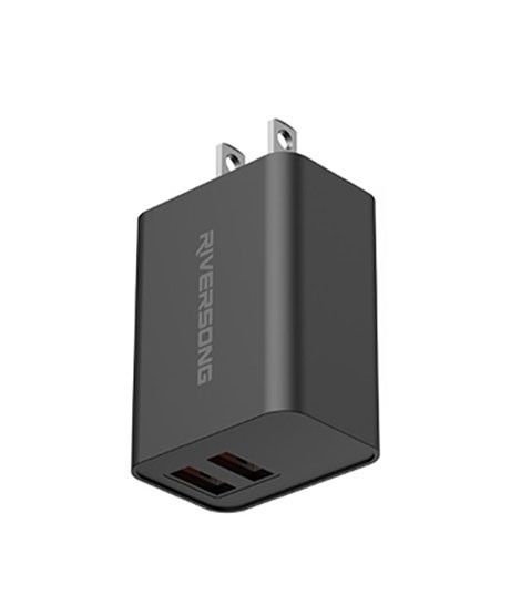 Riversong 2 Port 2.4A 5V Charger Adapter Black