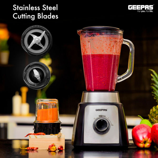 Geepas Electric Blender Smoothie Maker Food Jug 500W - 500W Grey