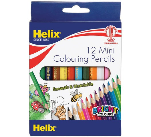 Helix Colouring Pencils Short 12 Pack