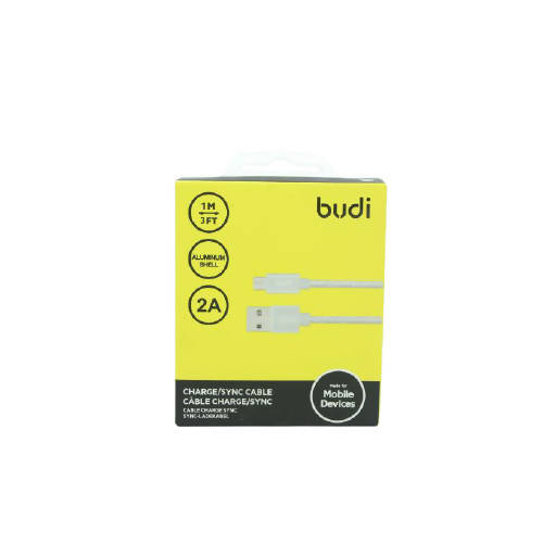 Budi M8J180M USB Micro 1M 2.0A Faster-SILVER