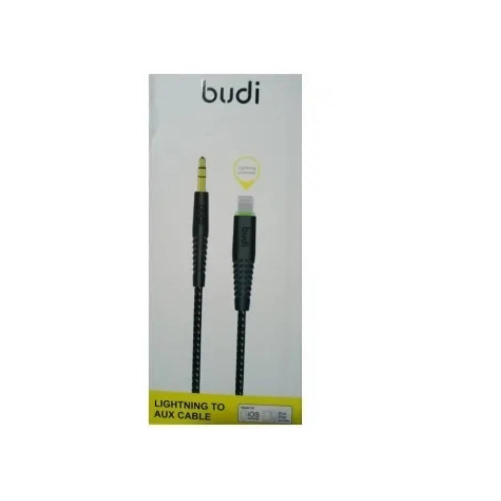 Budi Lightning Connector to AUX Cable 150LXA Black