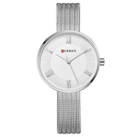 Curren Fashion Wristwatch CRN9020S | Stainless Steel | Mesh Strap | Water Resistant | Minimal | Quartz Movement | Lifestyle | Business | Scratch Resistant | Fashionable | Halabh