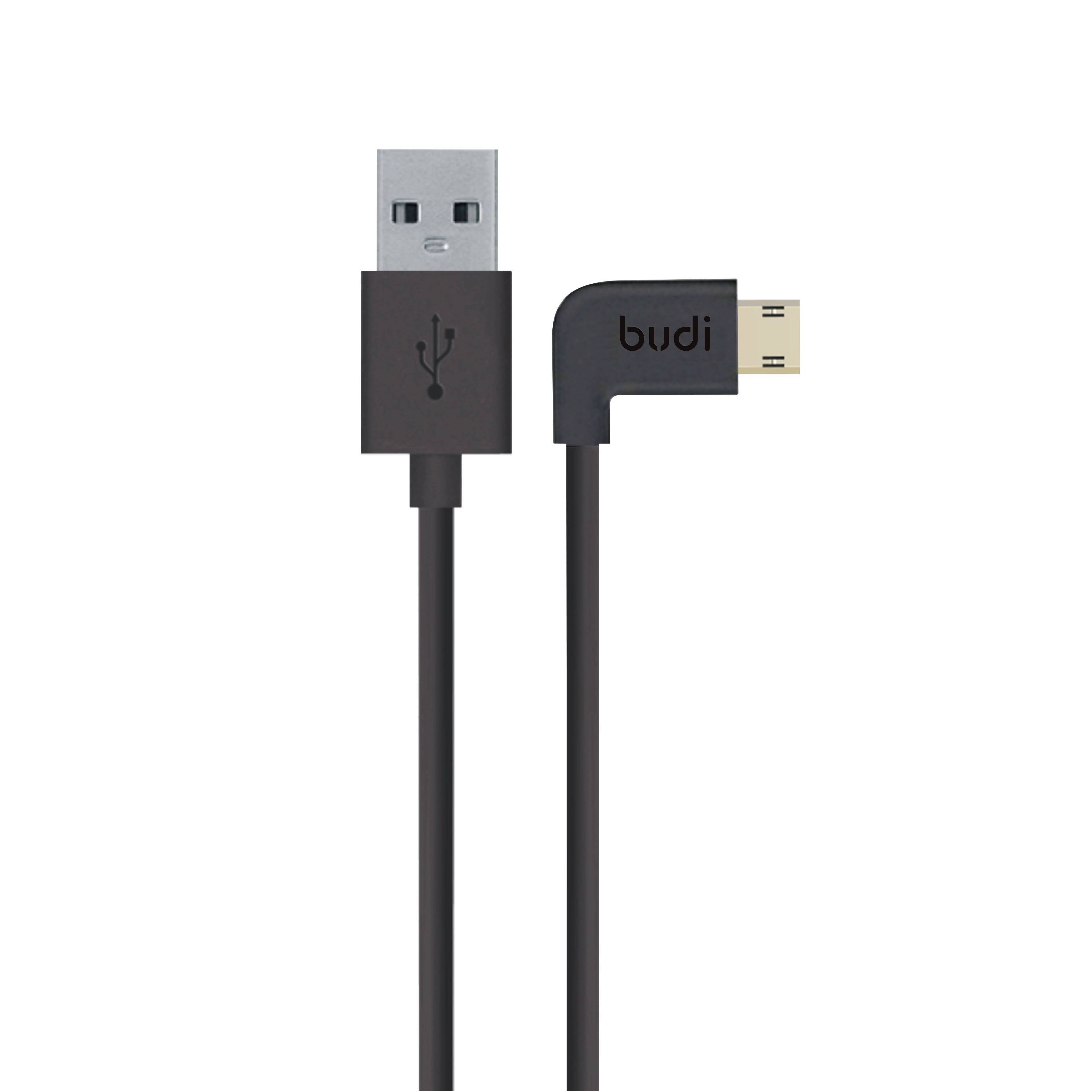 Budi 147M Micro USB 1M 2 4A Fast Charging Samsung Cable Black