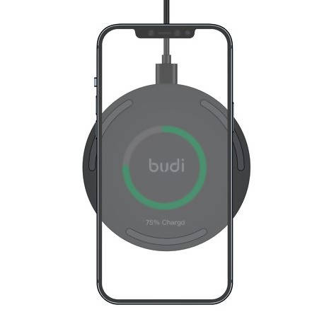 Budi Wl3600b 15W Wireless Fast Mobile Charging Pad Black