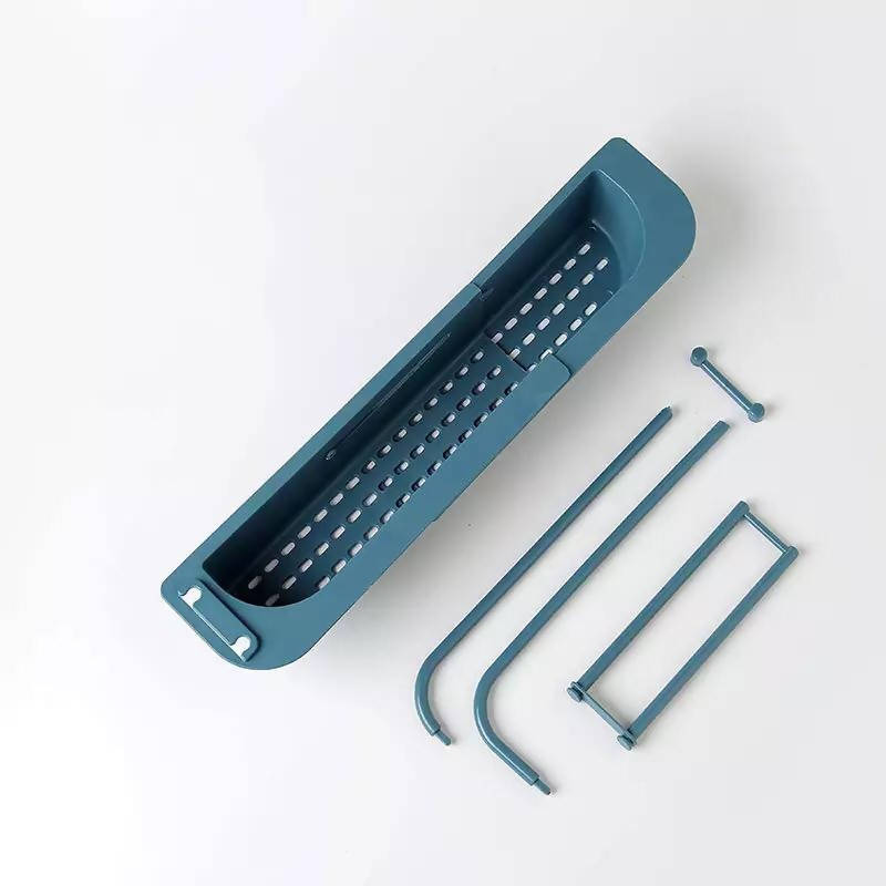 Telescopic Sink Kitchen Drainer Rack Storage Basket Bag Faucet Holder Sponge Holder Adjustable Bathroom Holder for Home Kitchen