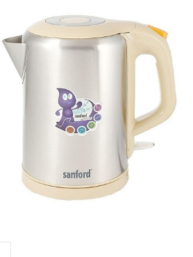 Sanford 1.7L Bs Beige  Electric Kettle Double Layer