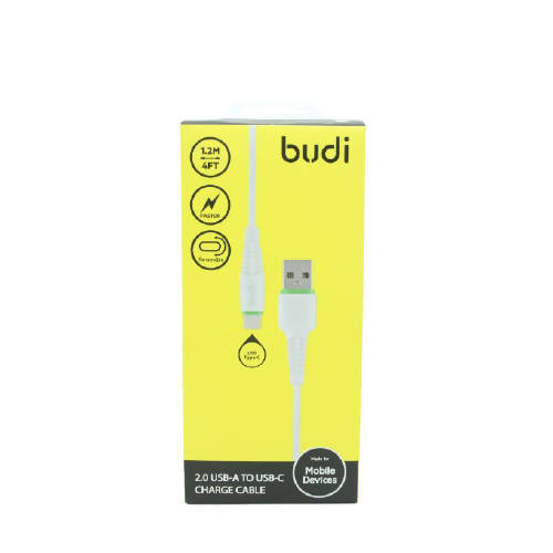 Budi M8J150T USB Type-C 1M 2.4A Faster-WHITE